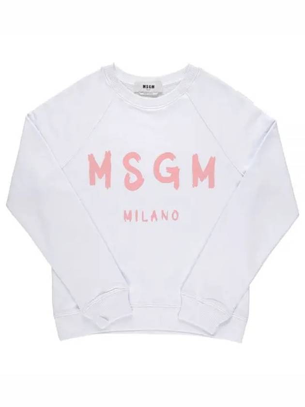 Logo Print Cotton Sweatshirt White - MSGM - BALAAN 2