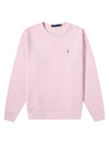 Embroidered Logo Pony Crew Neck Sweatshirt Pink - POLO RALPH LAUREN - BALAAN 1