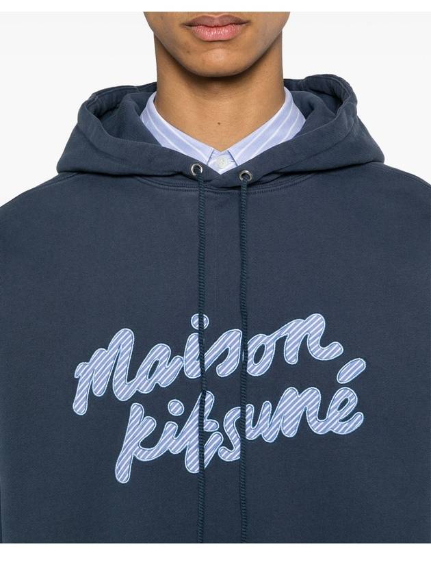 Handwriting Oversized Hoodie Navy - MAISON KITSUNE - BALAAN 6