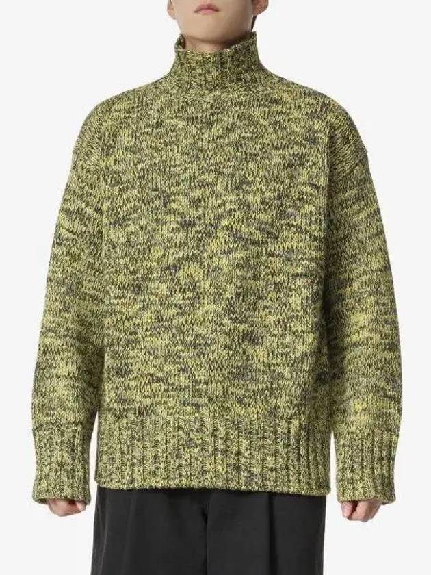 Speckle Knit Wool Turtleneck Green - JIL SANDER - BALAAN 2