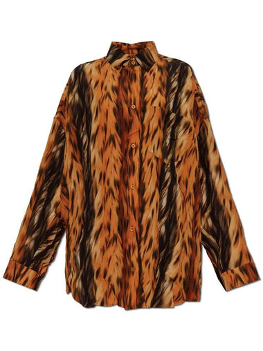 Balenciaga Silk Shirt, Women's, Orange - BALENCIAGA - BALAAN 1