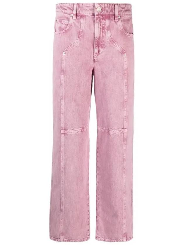 Valeria Washed Straight Jeans Pink - ISABEL MARANT - BALAAN 2