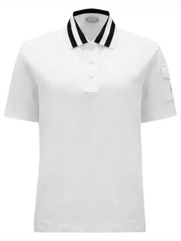 8A00001 84720 033 Arm Logo Polo T shirt White Women s TJ 270446 - MONCLER - BALAAN 1