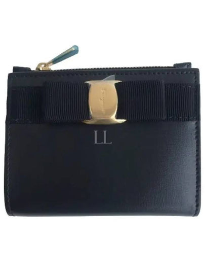 Vara Bow Half Wallet Black - SALVATORE FERRAGAMO - BALAAN 2