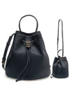 Small Grainy Leather TB Bucket Bag Black - BURBERRY - BALAAN 2