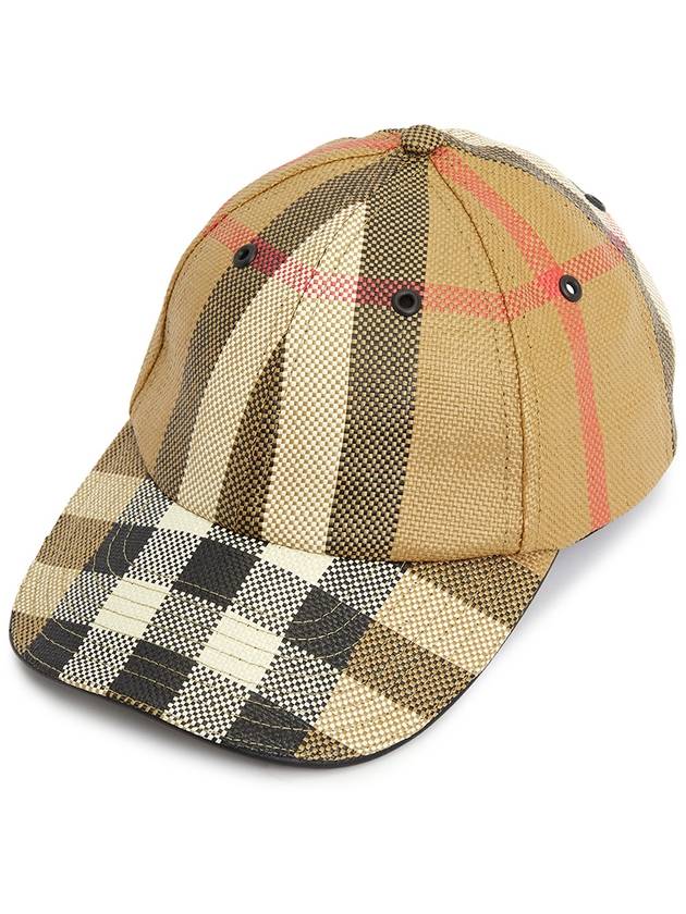 Vintage check polyamide ball cap beige - BURBERRY - BALAAN 2