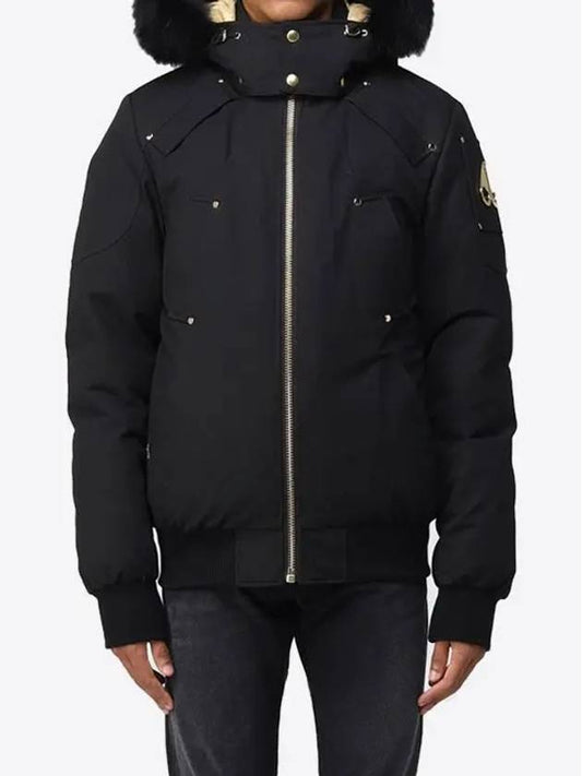 Ballistic Bomber Jacket Black Fox Fur Gold Metal Black - MOOSE KNUCKLES - BALAAN 2