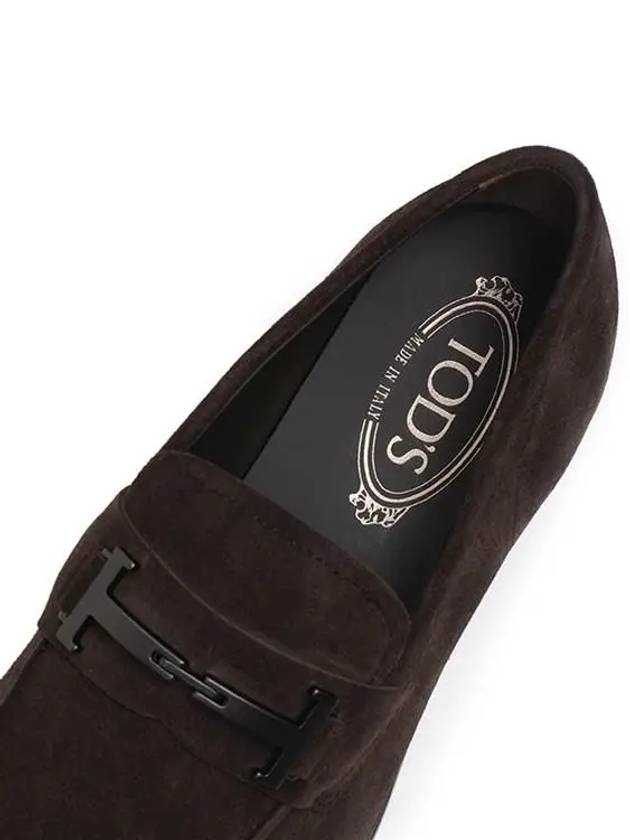 Men's Suede Loafers Dark Brown - TOD'S - BALAAN 7