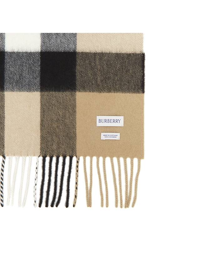 Classic Check Cashmere Muffler Beige - BURBERRY - BALAAN 6