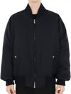 4 Bar Oversized Down Bomber Jacket Navy - THOM BROWNE - BALAAN 2