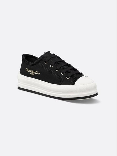 Walk'n Platform Cotton Canvas Low Top Sneakers Black - DIOR - BALAAN 2