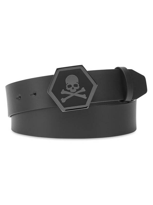 Skull Leather Belt Black - PHILIPP PLEIN - BALAAN 2