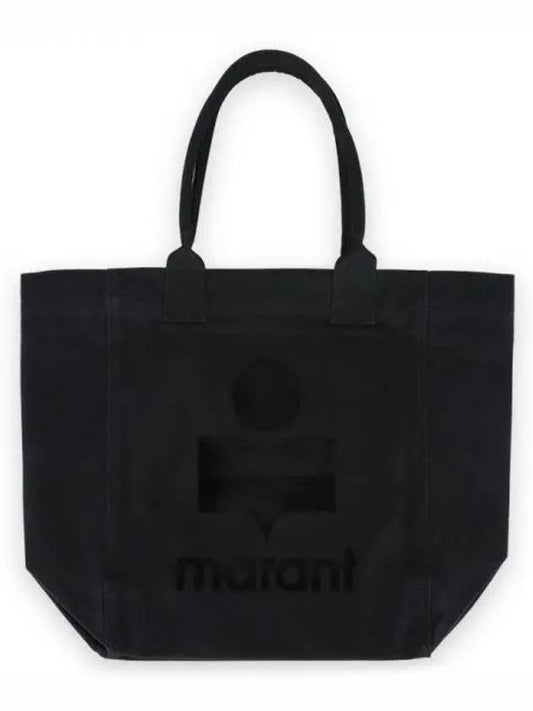 Yanky Velor Logo Tote Bag All Black PM0001FA A1X18M 01BK 1054461 - ISABEL MARANT - BALAAN 1