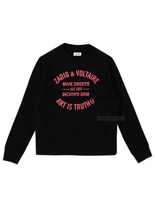 Women JWSS00539 Logo Print Sweatshirt Black 1061013 - ZADIG & VOLTAIRE - BALAAN 1