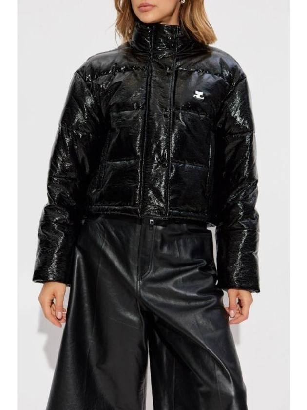 Vinyl Padding Jacket Black - COURREGES - BALAAN 4