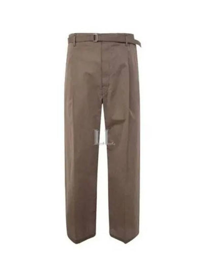 Belted Easy Straight Pants Brown - LEMAIRE - BALAAN 2