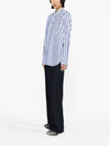 Men's Striped Poplin Long Sleeve Shirt Blue - COMME DES GARCONS - BALAAN 7