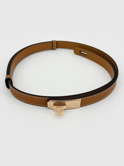 Women's Kelly 18 Leather Belt Brown - HERMES - BALAAN 2