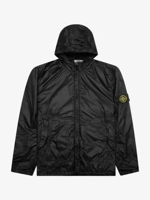 Garment Dyed Micro Yarn Hooded Jacket Black - STONE ISLAND - BALAAN 2