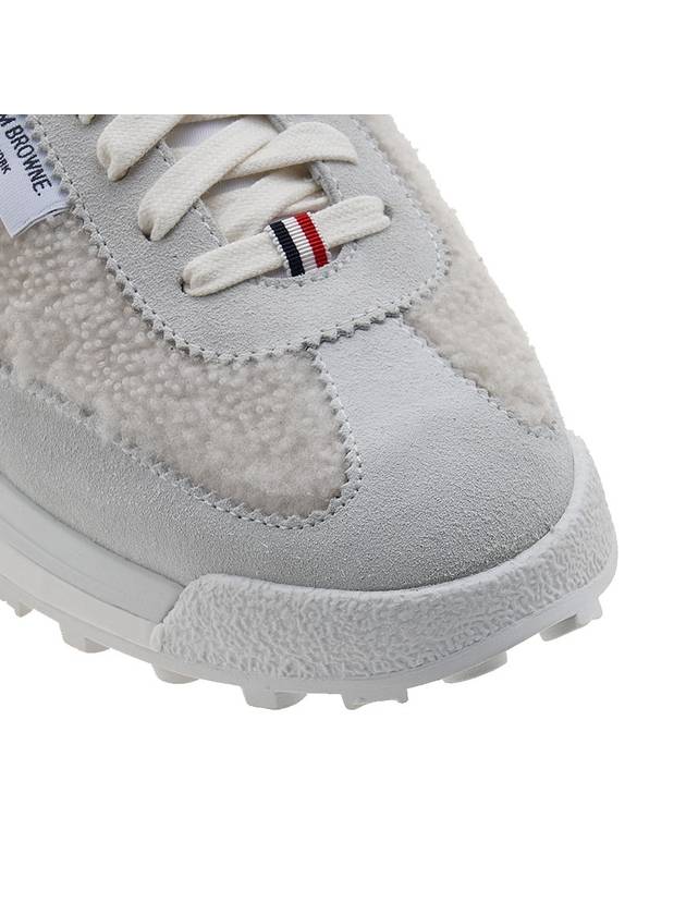 Shearling Tech Runner Low Top Sneakers White - THOM BROWNE - BALAAN 10