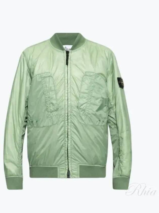 Micro Yarn Badge Packable Primaloft Bomber Jacket Green - STONE ISLAND - BALAAN 2