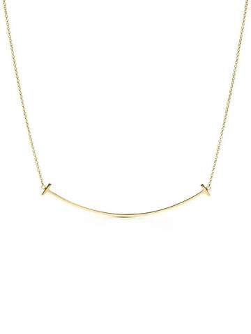 Tapani T Smile Pendant Large Necklace Yellow Gold 33637179 - TIFFANY & CO. - BALAAN 1