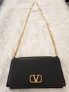 Daol Merchant Store V Logo Chain Wallet Cross Bag Black Condition A - VALENTINO - BALAAN 9