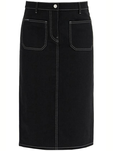 denim midi skirt in seven - COURREGES - BALAAN 1