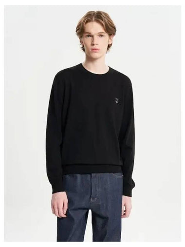 Men s Foxhead Patch Regular Sweatshirt Black Domestic Product GM0024010403445 - MAISON KITSUNE - BALAAN 1