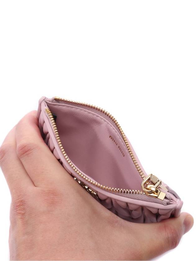 Matelasse Leather Envelope Wallet Pink - MIU MIU - BALAAN 7
