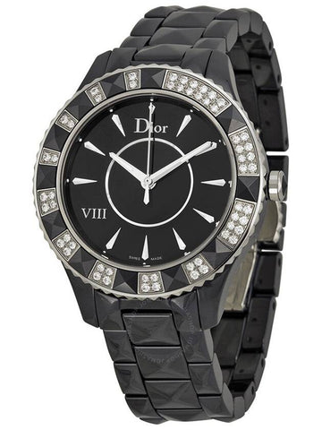 Dior VIII Christal Diamond Black Ceramic Ladies Watch CD1241E0C001 - DIOR - BALAAN 1