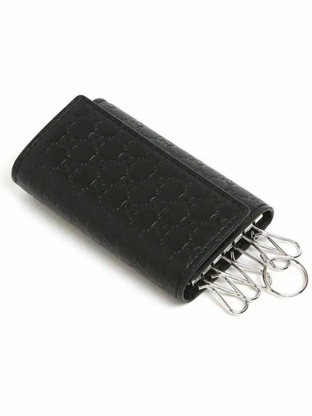 Microssima GG Bifold Silver Key Holder Black - GUCCI - BALAAN 3