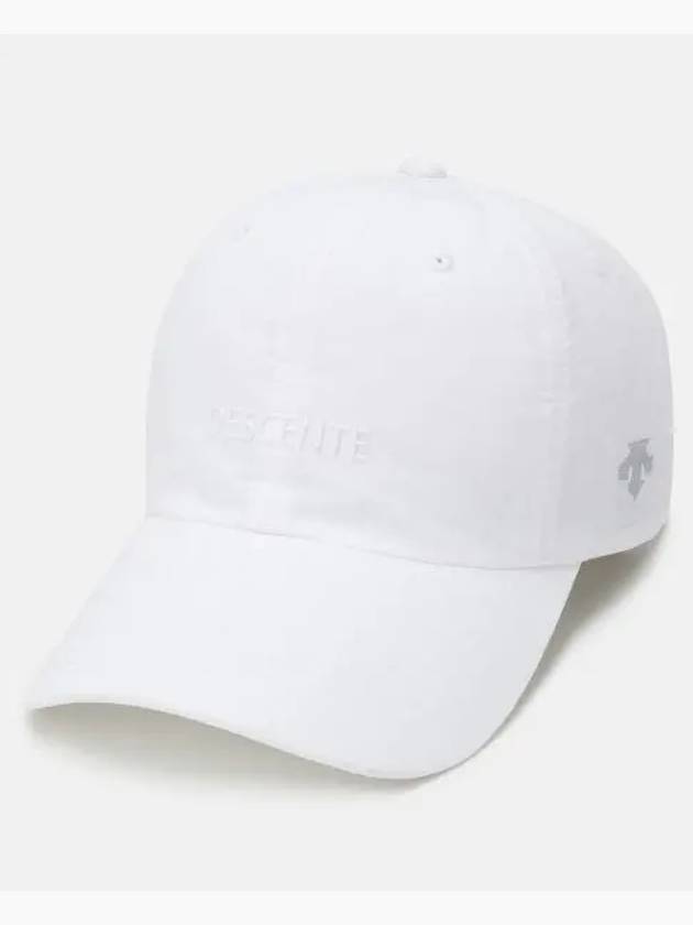 Worthing Logo Nylon Ball Cap White SQ123UCP14 - DESCENTE - BALAAN 1