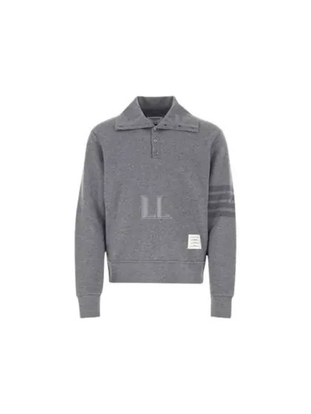 4-Bar Funnel Neck Pullover Knit Top Grey - THOM BROWNE - BALAAN 2