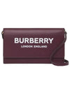 Logo Detachable Strap Shoulder Bag Burgundy - BURBERRY - BALAAN 7