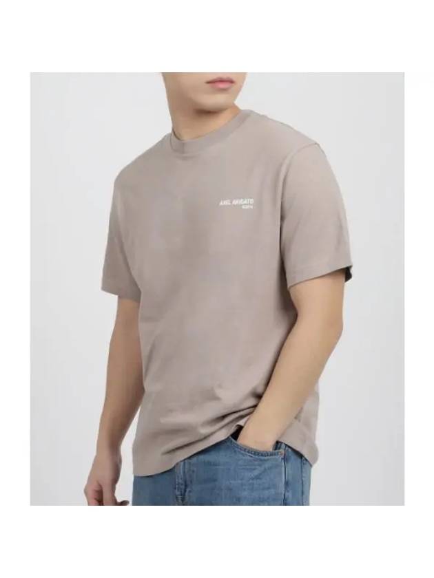 Logo Print Short Sleeve T-Shirt Mid Grey - AXEL ARIGATO - BALAAN 1