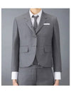 Women's Twill Slim Fit Single Breasted Wool Jacket Mid Grey - THOM BROWNE - BALAAN 2