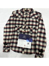 SM CH Men s Cross Leather Patch Flannel Shirt - CHROME HEARTS - BALAAN 2