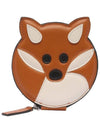 Fox Head Leather Key Holder Brown - MAISON KITSUNE - BALAAN 2