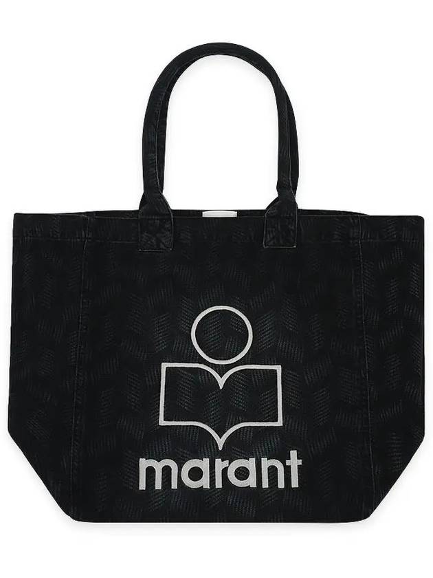 Yenky Embroidered Logo Shopper Tote Bag Black - ISABEL MARANT - BALAAN 3