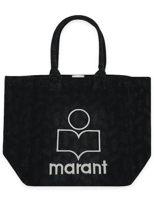 Yenky Embroidered Logo Shopper Tote Bag Black - ISABEL MARANT - BALAAN 2