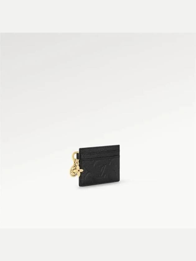 LV Charm Monogram Empreinte Leather Card Wallet Black - LOUIS VUITTON - BALAAN 4