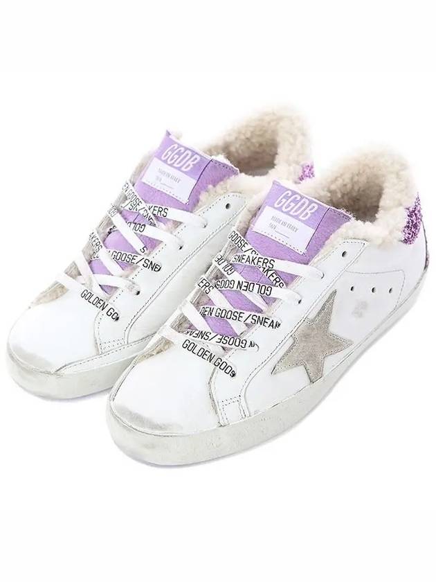 Superstar Glitter Tap Shearing Low Top Sneakers Purple White - GOLDEN GOOSE - BALAAN 2