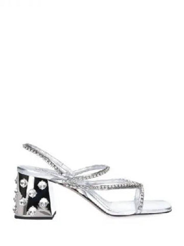 crystal block heel sandals - MIU MIU - BALAAN 1