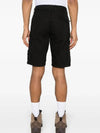 Logo Cotton Slim Cargo Shorts Black - STONE ISLAND - BALAAN 4