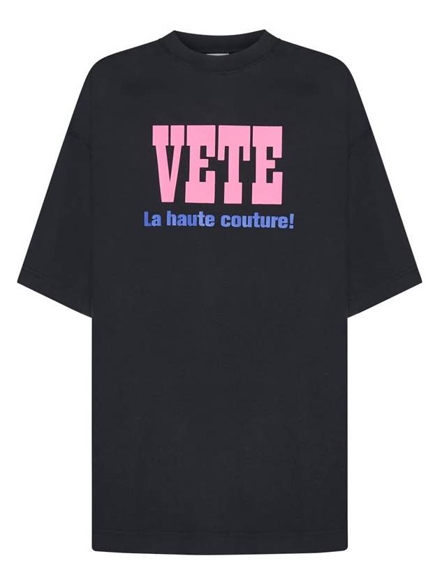 La Haute Couture Short Sleeve T-Shirt Black - VETEMENTS - BALAAN 1