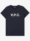 VPC Logo Organic Cotton Short Sleeve T-Shirt Navy - A.P.C. - BALAAN 3