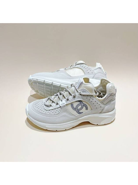 CC Logo Speed ​​Trainer Sneakers Mesh G40193 - CHANEL - BALAAN 1