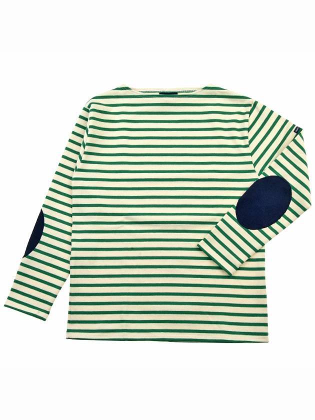 Gildo Elbow Patch Long Sleeve T Shirt Ecru Green - SAINT JAMES - BALAAN 1