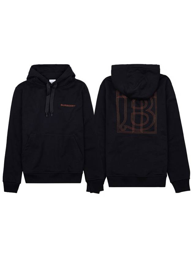 Logo Cotton Hoodie Black - BURBERRY - BALAAN 2